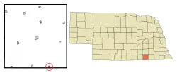 Location of Hubbell, Nebraska