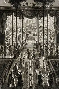 Coronation of Suleiman of Persia, the eighth Safavid shah (king) of Iran, in 1666