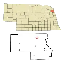 Location of Winnebago, Nebraska