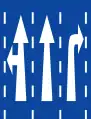 Π-7Multi-lane lane warning sign at an intersection