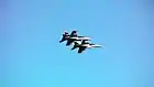 Two Super Hornets at the Helsinki 2017 Air Show.