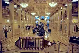The main banking room, viewed from the west end (1925 section) looking toward the east end (1917 section)