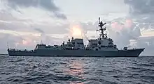 USS Ralph Johnson's sea trial on 18 July 2017