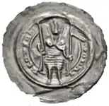 Counts of Wettin, Ulrich, 1187–1206, diameter 35 mm, 0.73 g (clipped)