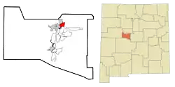 Location of Peralta, New Mexico