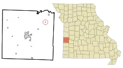 Location of Harwood, Missouri