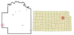 Location within Wabaunsee County and Kansas