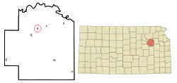 Location within Wabaunsee County and Kansas