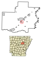 Location of Higginson in White County, Arkansas.