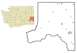 Location of Rosalia, Washington
