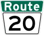 Route&nbsp;20 marker