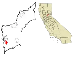 Location in Yuba County and the state of California