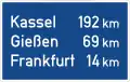 453: Motorway Distance Sign