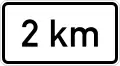 2&nbsp;km ahead