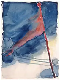 Georgia O'Keeffe, The Flag, watercolor and graphite on paper, 12&nbsp;×&nbsp;8&nbsp;3/4&nbsp;in. (30.5&nbsp;×&nbsp;22.2&nbsp;cm), 1918