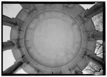 Black and white picture of a dome