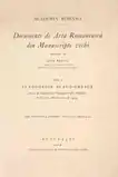 Bianu's Documente de Artă Românească din Manuscripte vechi ("Romanian Artifacts in Old Manuscripts", 1922)