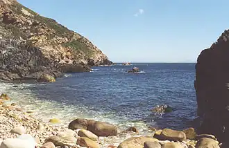 The alternative exit area to the south west of the ridge