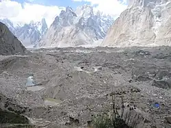 Baltoro glacier from Urdukas campsite