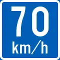 Advisory speed limit (FI)