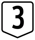 National highway number. Expressway number signs uses a yellow version of this one.