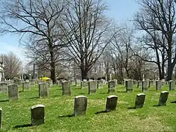 Several grave markers